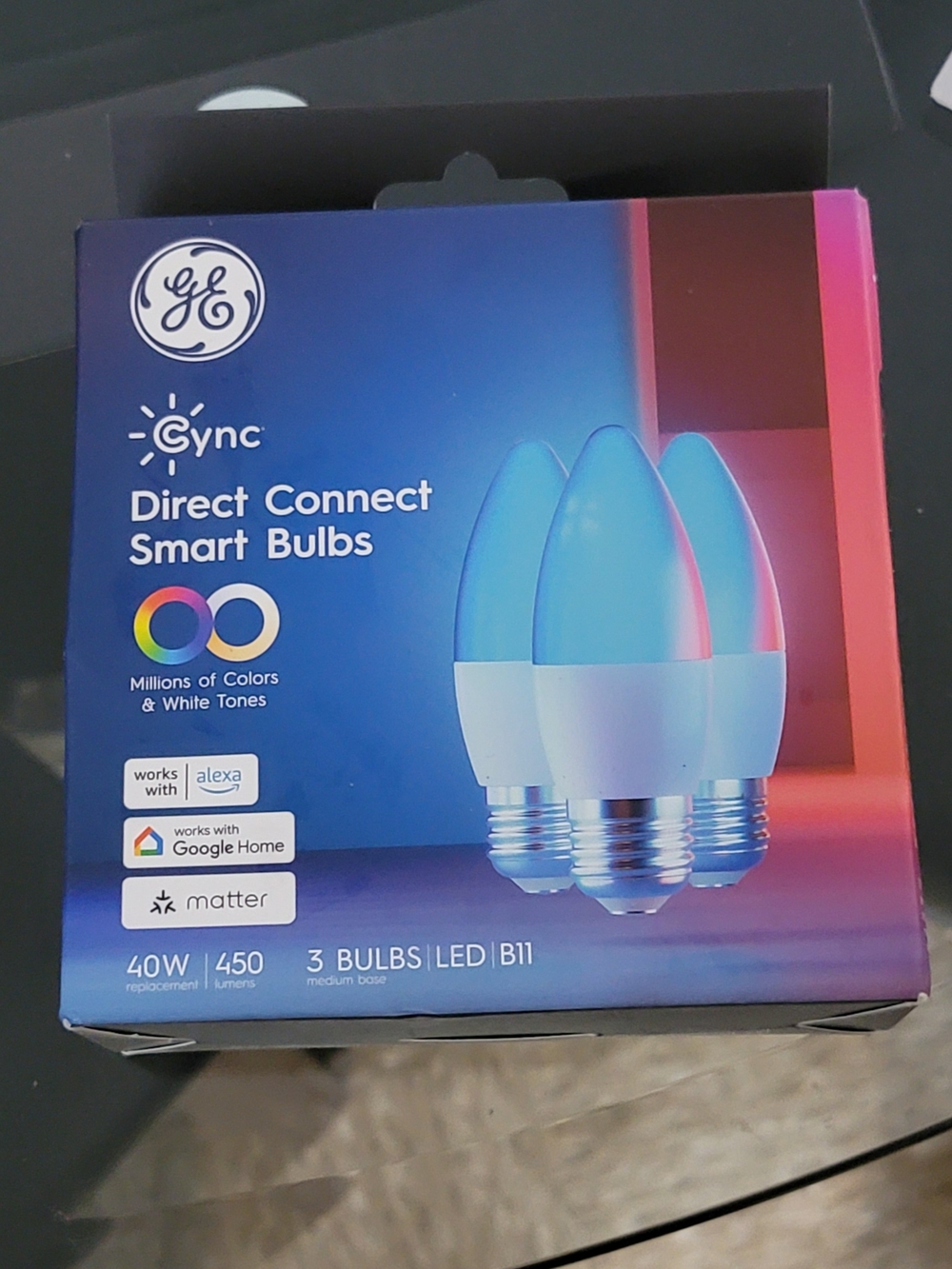GE Cync Direct Connect Smart LED Bulbs (3-Pack) - Multicolor
